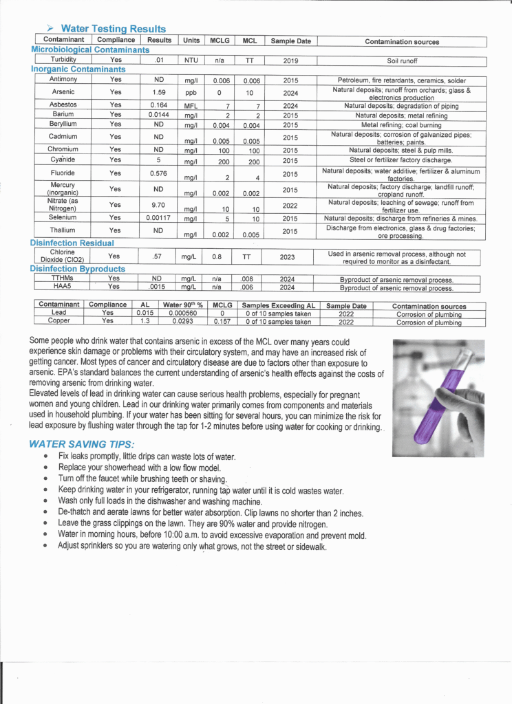 Water Quality Report 
Page 3 of 3
